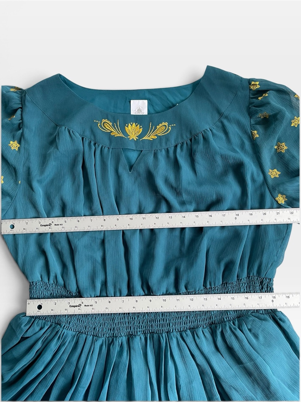 Disney Parks Women’s Teal & Gold Jasmine Dress New NWT Size 1X - Picture 4 of 5